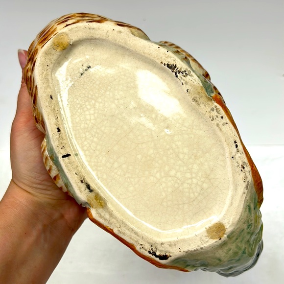 Vintage  10” ceramic mallard duck hand painted large planter Japan - Picture 8 of 10